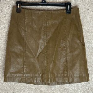 Free People Modern Femme Vegan Suede Mini Skirt size 8